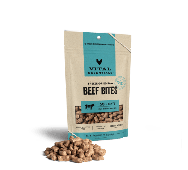 Vital Essentials Freeze-Dried Beef Bites Dog Treats