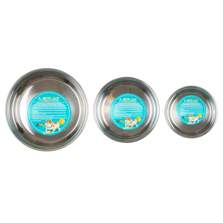 Messy Mutts Heavy Gauge Stainless Steel with Non-Slip Removable Silicone Base Dog Bowl
